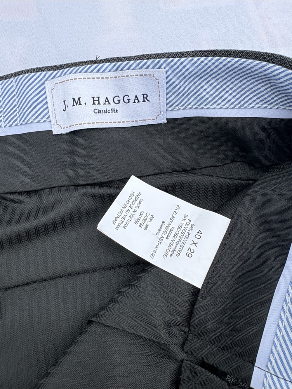 J.M. Hagger Classic Men's Dress Pants - Charcoal Gray - Picture 4 of 8